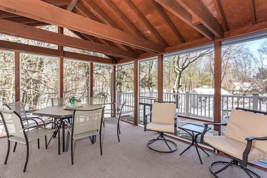 75 Jordan Road Franklin, MA 02038 - Photo 33 of 46 a view of a dining room with furniture window and outside view