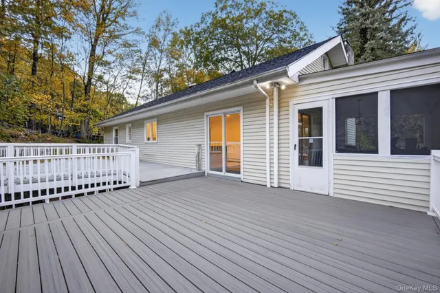 a view of a house with a deck