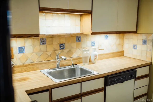 a bathroom with a sink and a shower