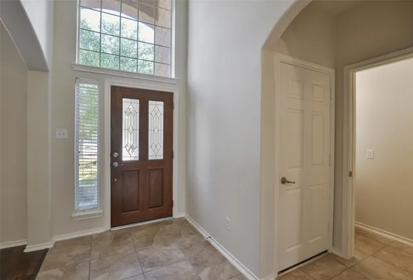 a view of an entryway of a house