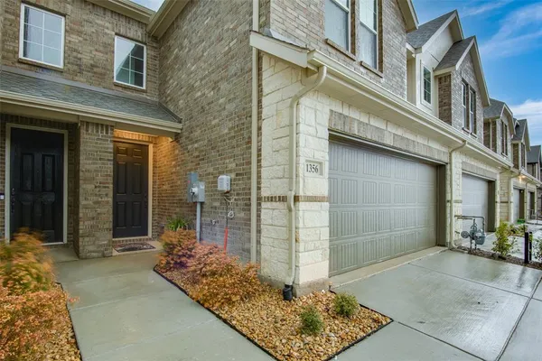 front view of a brick house