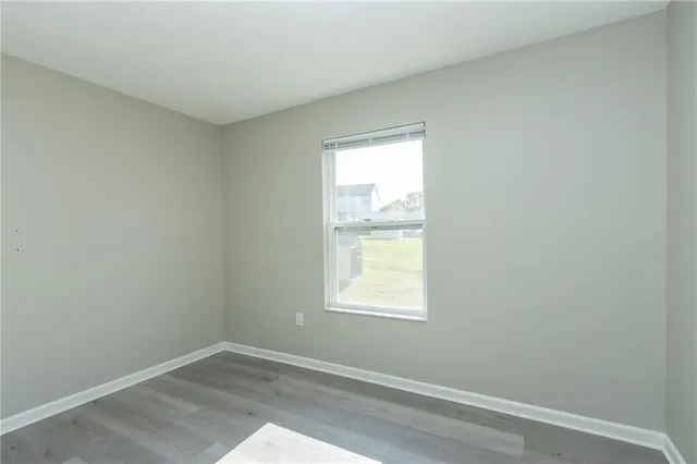 an empty room with a window