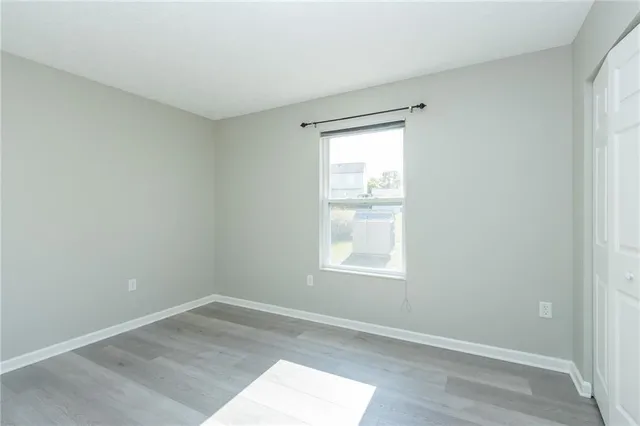 an empty room with a window