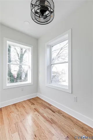 an empty room with a window