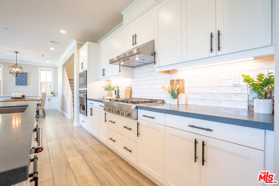17 Lustre Street Rancho Mission Viejo, CA 92694 - Photo 17 of 63 a kitchen with stainless steel appliances white cabinets and a potted plant