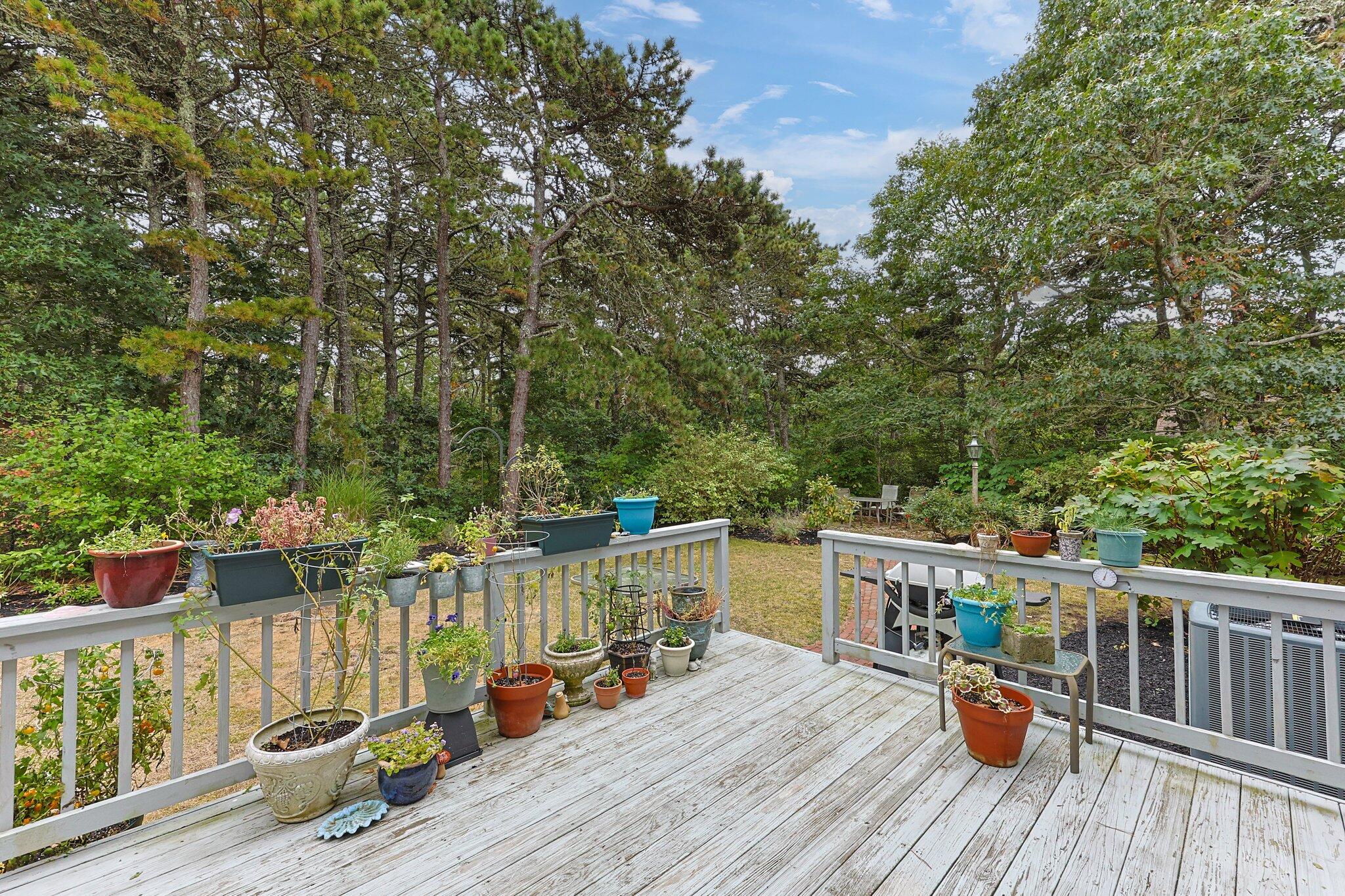 31 Hillside Road Harwich, MA 02645 - Photo 29 of 35 a view of deck with furniture and trees around
