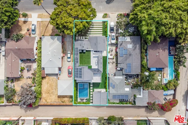 an aerial view of multiple house