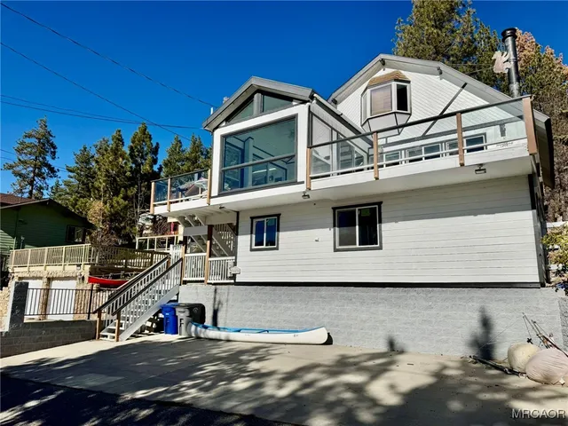 a view of a house with a street