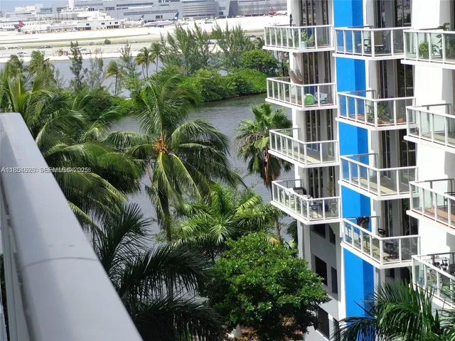 a view of building with yard