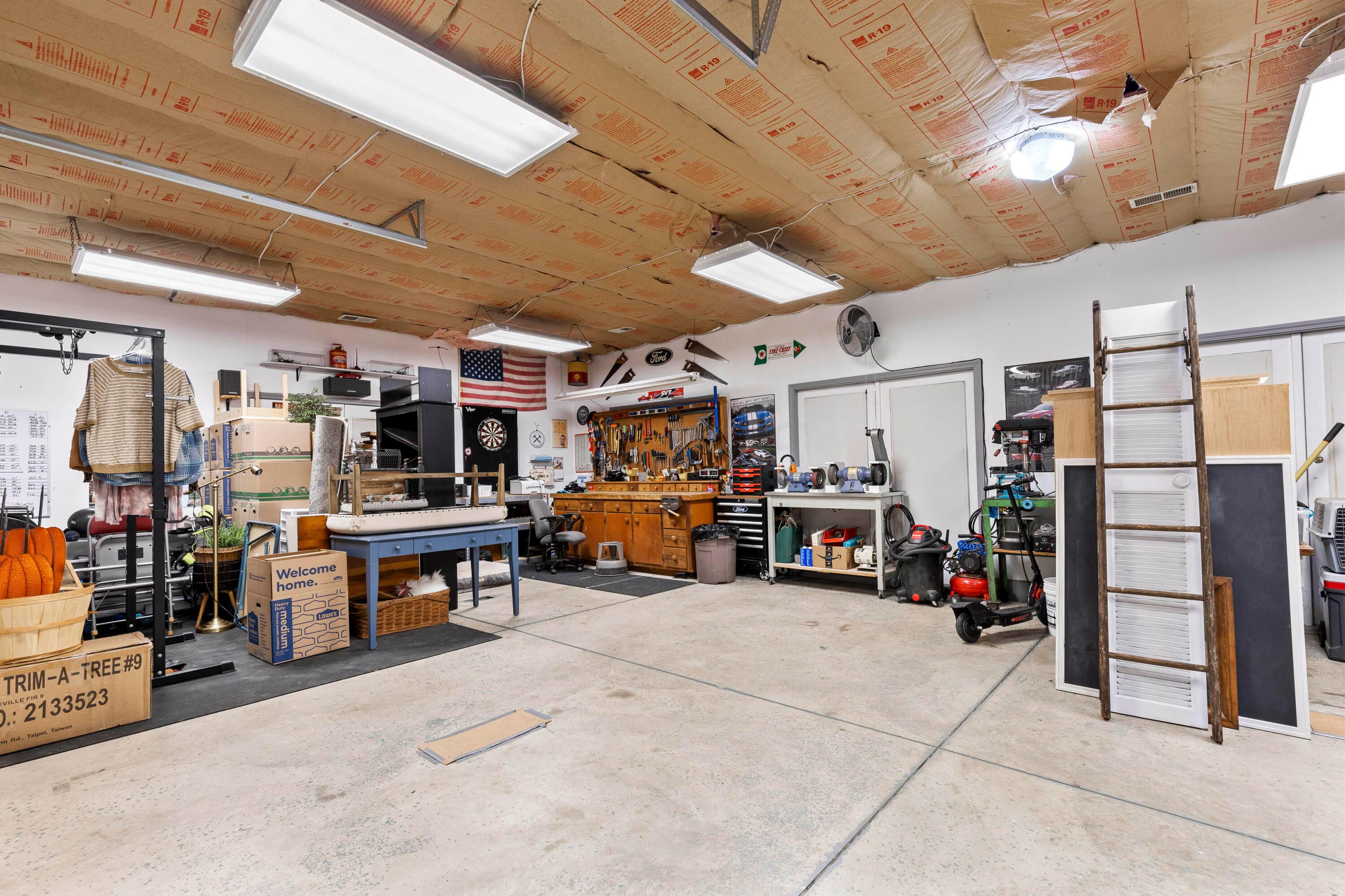 6262 Duffy Road Delaware, OH 43015 - Photo 61 of 96 • New roof ~ 2018
• Fully insulated
• Wood exterior
• Concrete floor
• Finished walls & ceiling
• (5) sets of french doors
• (1) garage door
• Lean-to with gravel base