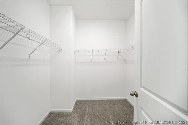 a view of small space with racks on the wall