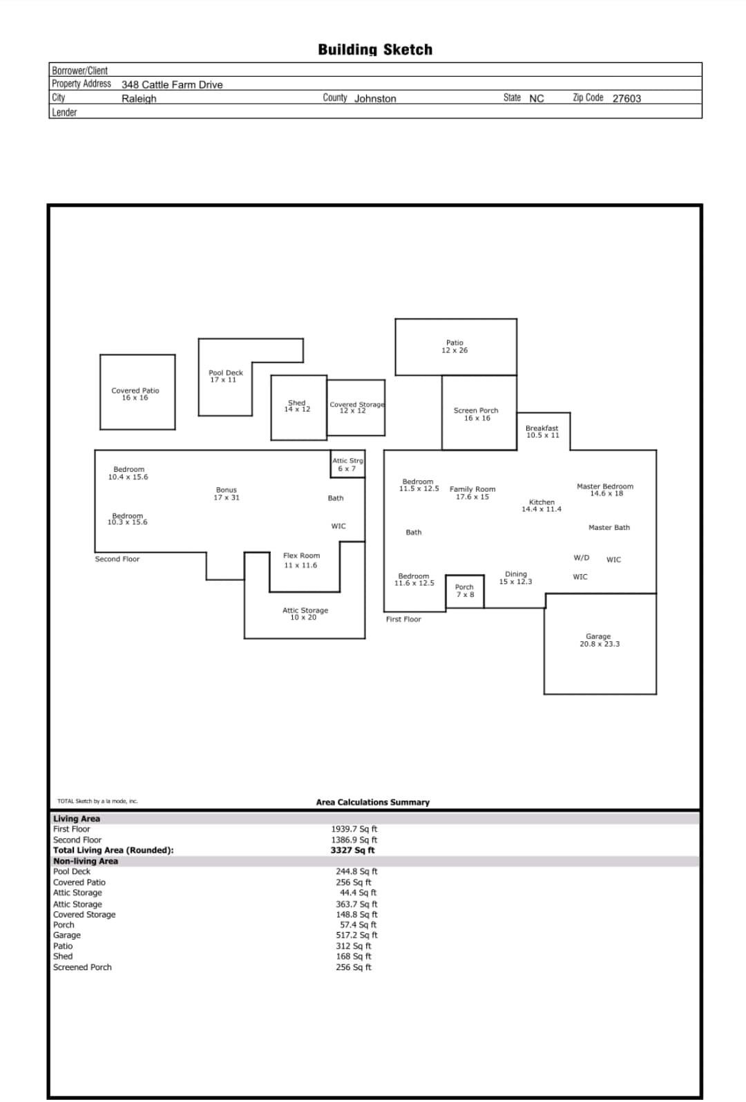 348 Cattle Farm Drive Raleigh, NC 27603 - Photo 47 of 47 FLOOR PLAN