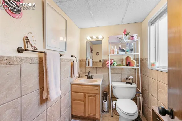 a bathroom with a sink a toilet a mirror and shower