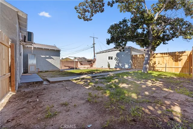 a backyard of a house
