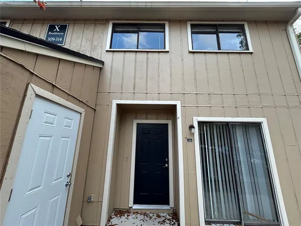 a view of a door of the house