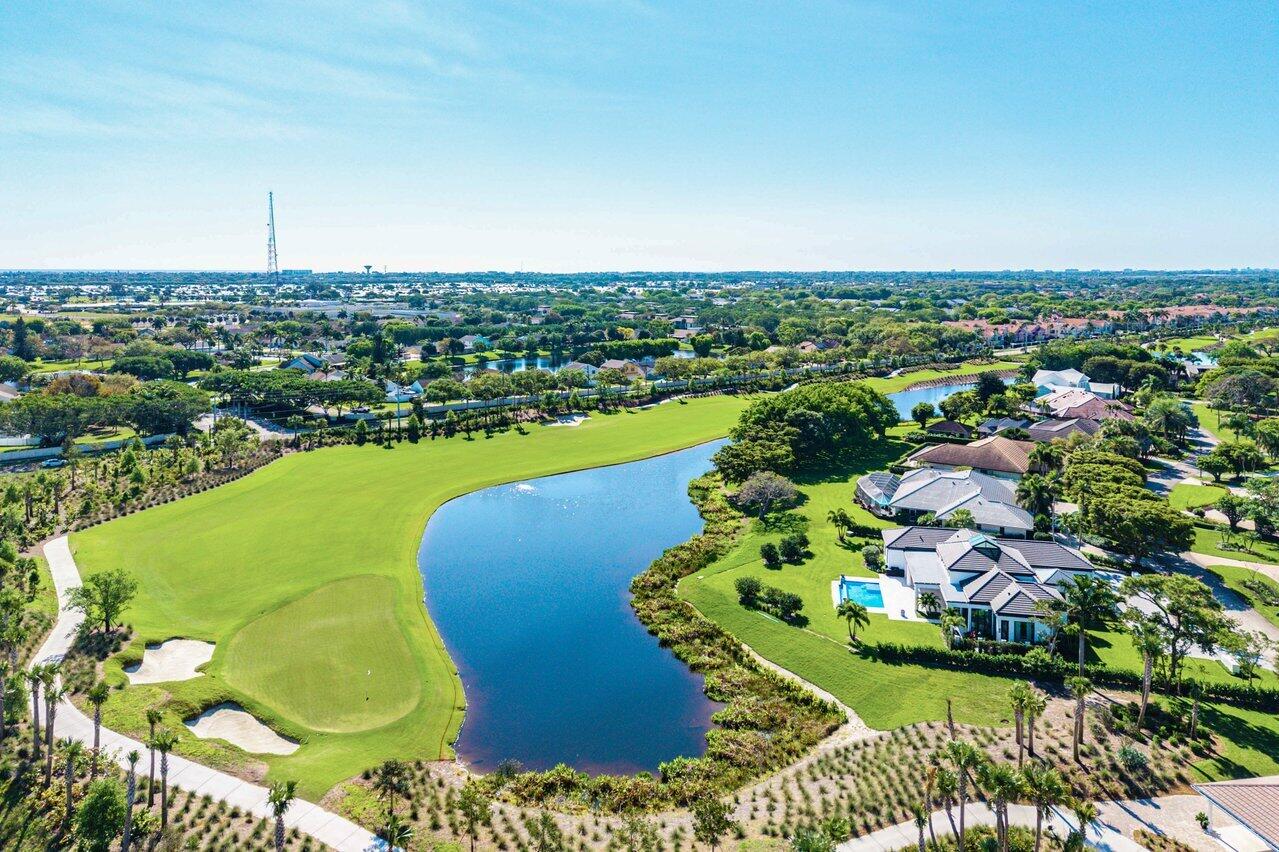 4116 North Quail Ridge Drive, Unit A Boynton Beach, FL 33436 - Photo 5 of 41 an aerial view of a house with a lake view