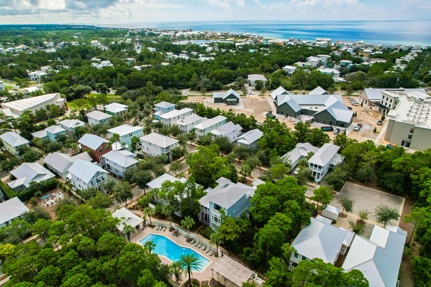 56 Dune Ridge Road Santa Rosa Beach, FL 32459 - Photo 62 of 65 an aerial view of residential houses with outdoor space and trees