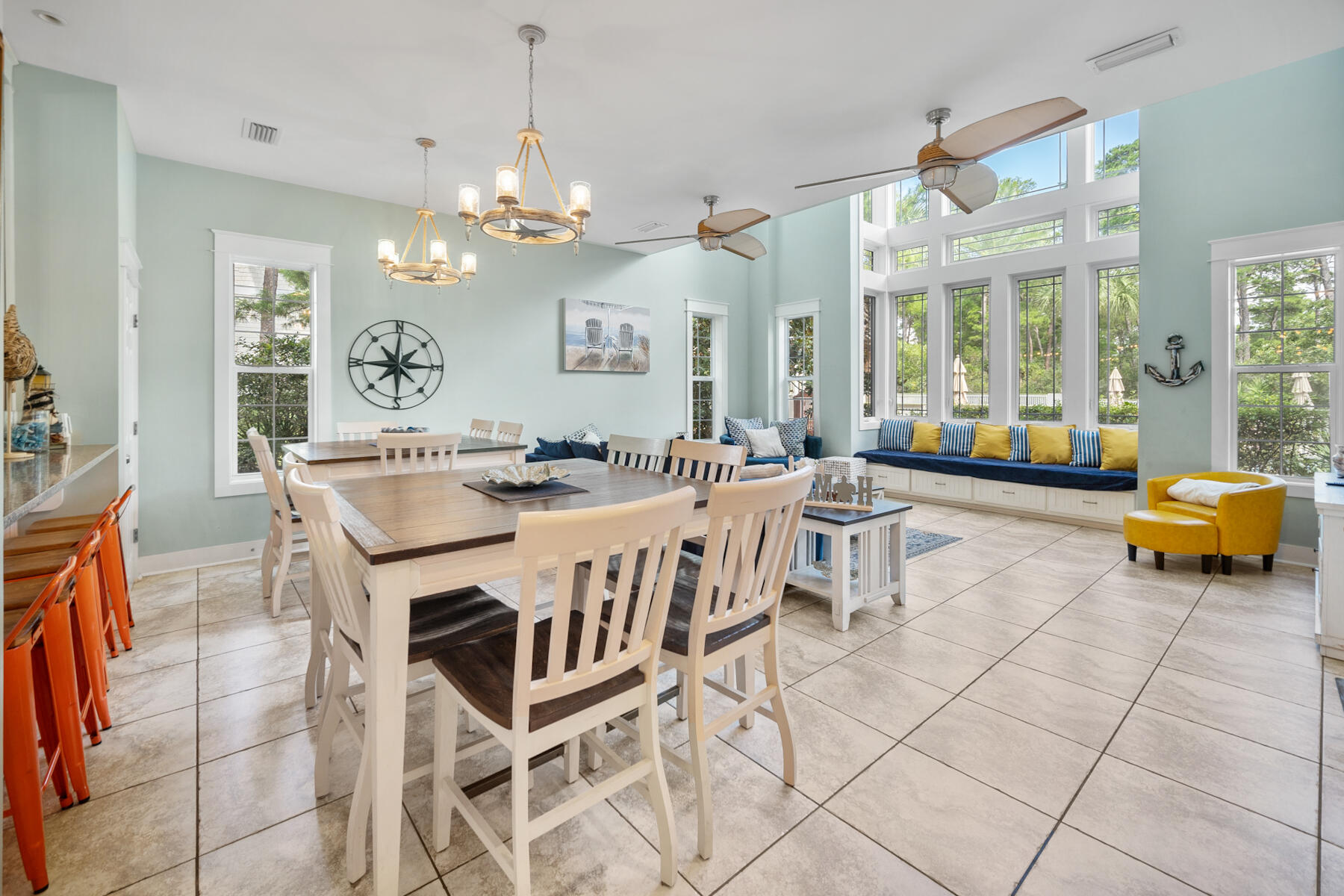 56 Dune Ridge Road Santa Rosa Beach, FL 32459 - Photo 8 of 65 a view of a dining room with furniture and a chandelier