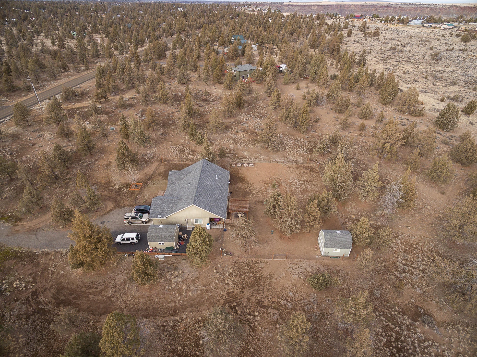 13409 Southwest Chipmunk Road Terrebonne, OR 97760 - Photo 27 of 27 27 Aerial of House and Sheds