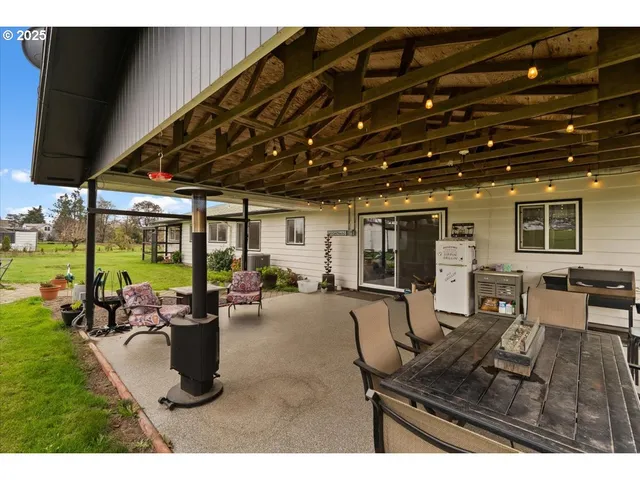 a view of a living room and dining room