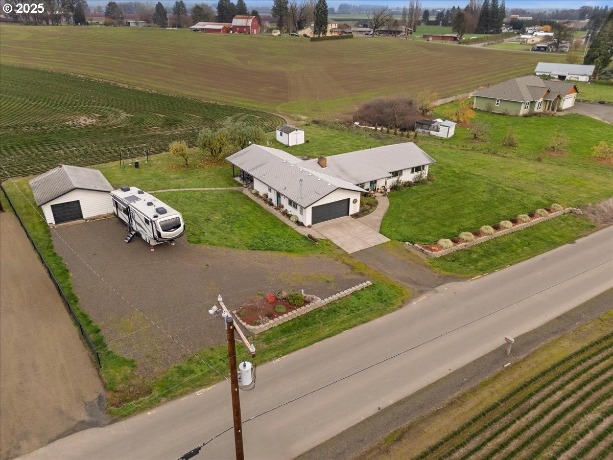 39449 Northwest Wilkesboro Road Banks, OR 97106 - Photo 40 of 45 an aerial view of a house with garden space and ocean view
