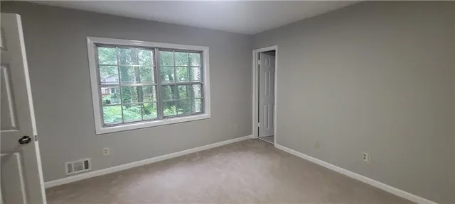 an empty room with a window