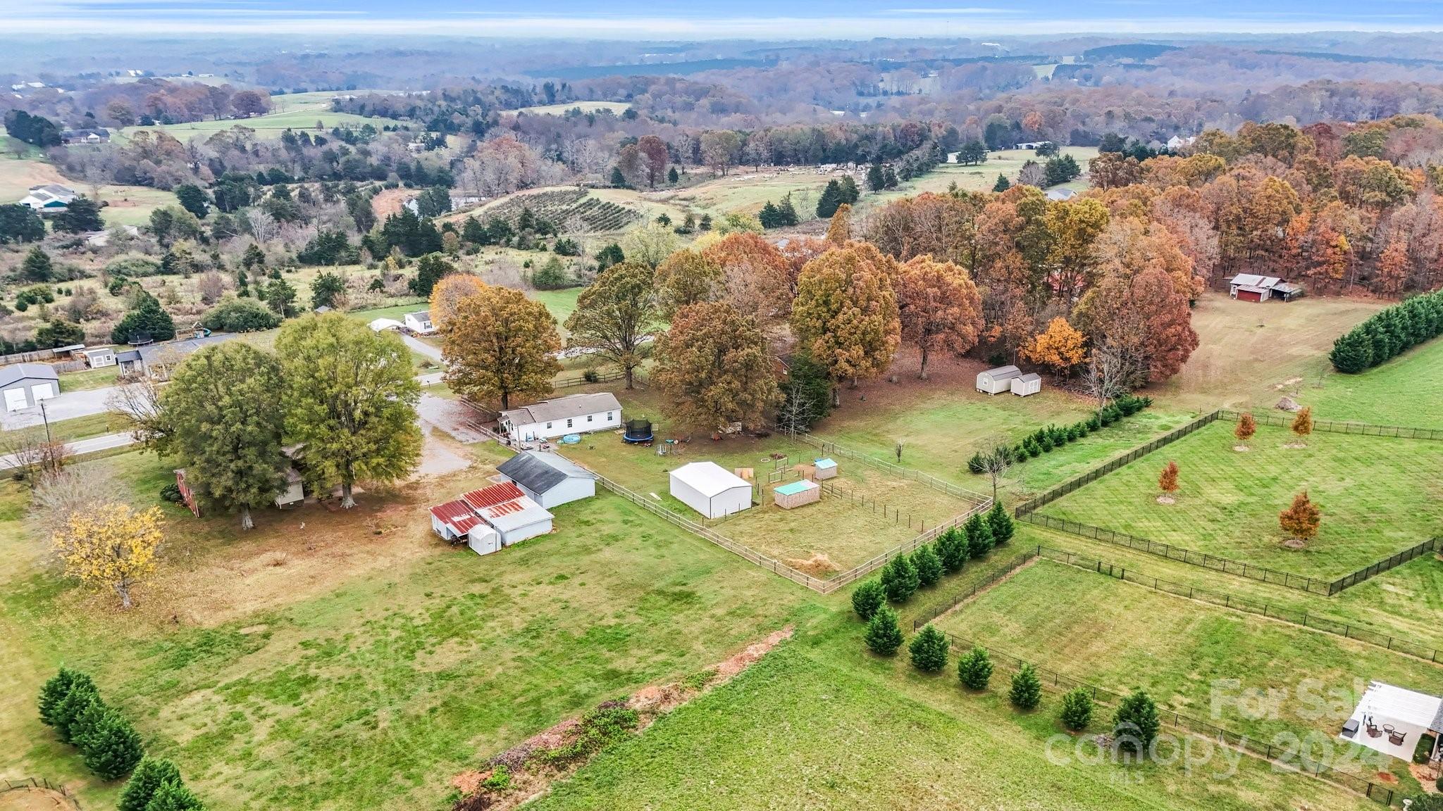 1251 Howards Creek Mill Road Vale, NC 28168 - Photo 27 of 30 an aerial view of a house with a yard