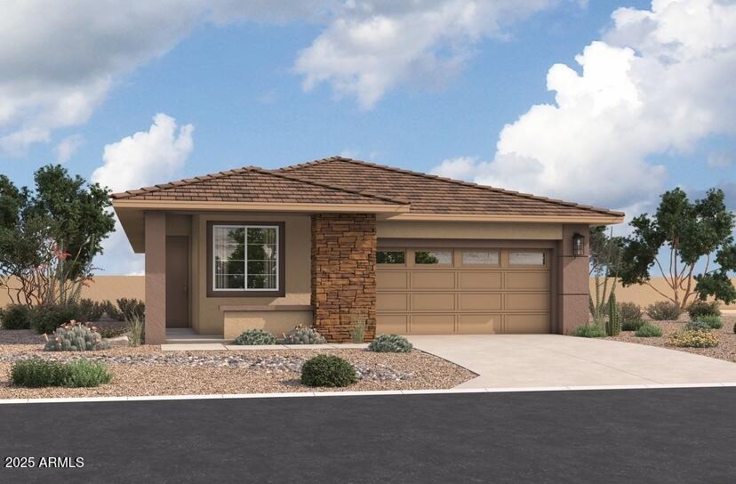 13423 West Eagle Feather Road Peoria, AZ 85383 - Photo 1 of 30 a front view of a house with a yard and garage
