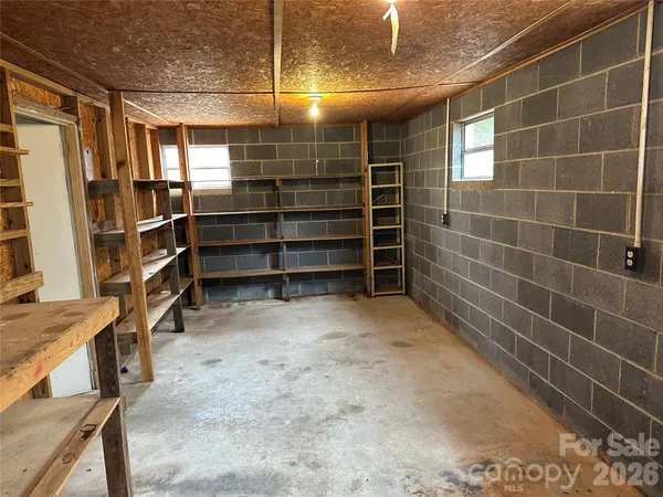 a view of storage and utility room