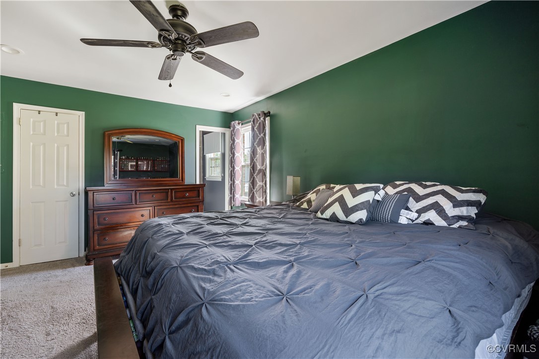 204 Pine Street Jarratt, VA 23867 - Photo 15 of 25 Bedroom with carpet flooring and a ceiling fan