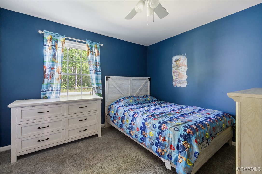 204 Pine Street Jarratt, VA 23867 - Photo 17 of 25 Bedroom with ceiling fan and carpet