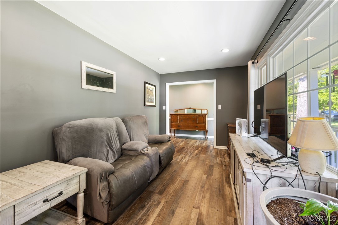 204 Pine Street Jarratt, VA 23867 - Photo 6 of 25 Living room featuring recessed lighting, baseboard