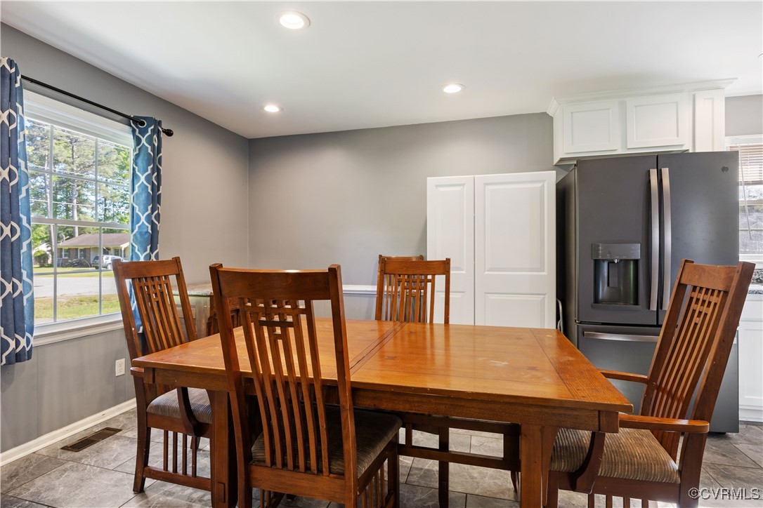 204 Pine Street Jarratt, VA 23867 - Photo 10 of 25 Dining space featuring recessed lighting, baseboar