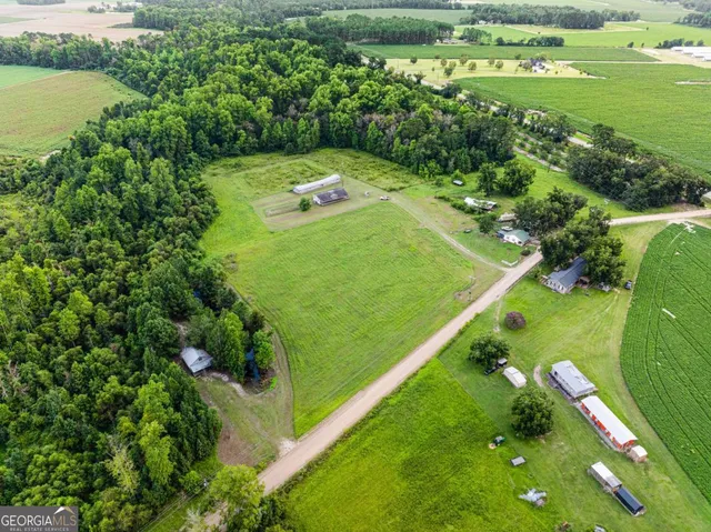 a view of a golf course with a lake