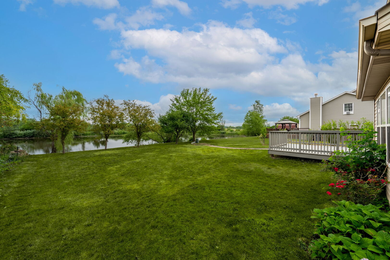 4508 Azalea Avenue Monee, IL 60449 - Photo 22 of 26 a view of a house with a big yard and a fountain