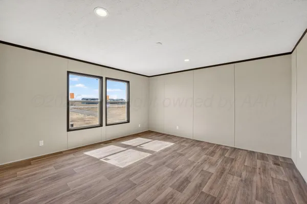 a view of a room with rack on the wall