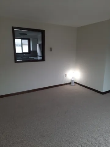 an empty room with a window