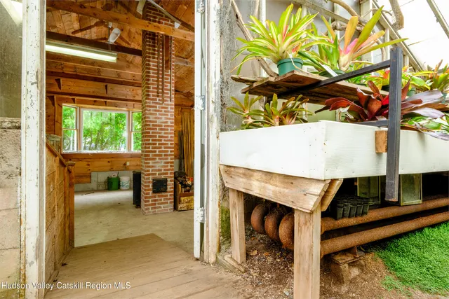 a kitchen with a refrigerator and a sink