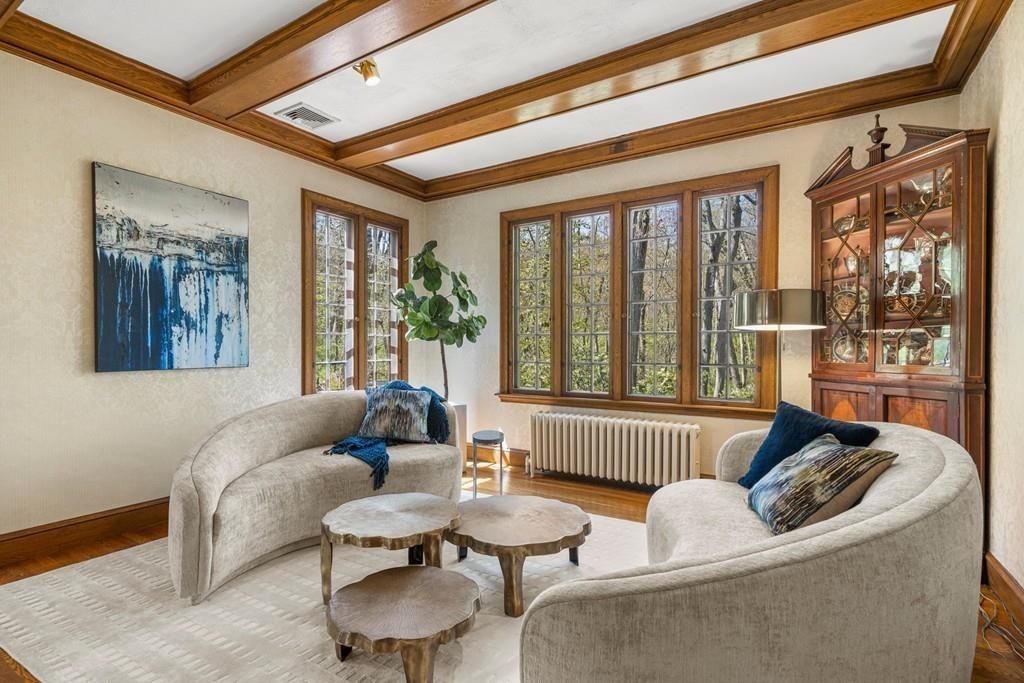 46 Windsor Road Wellesley, MA 02481 - Photo 8 of 19 a living room with furniture and a large window