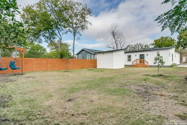 a backyard of a house