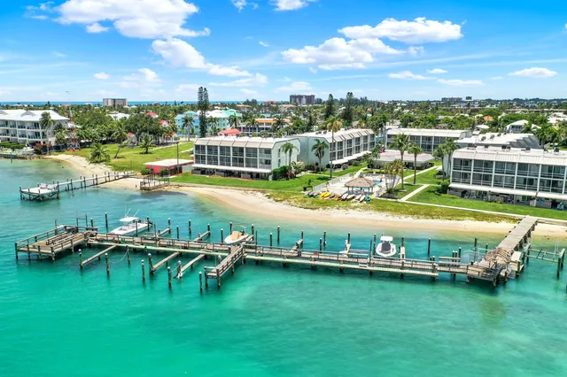 a view of an ocean with city