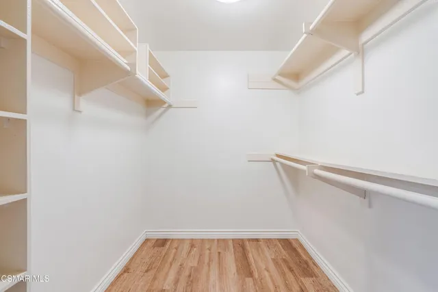 a view of small space with racks on the wall