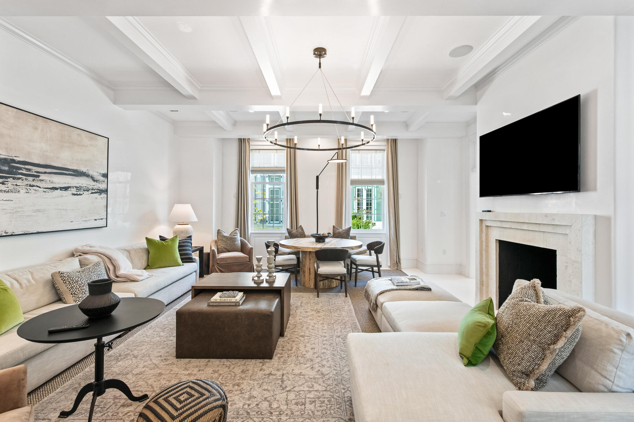 16 Smugglers Alley Inlet Beach, Unit BB6 Inlet Beach, FL 32461 - Photo 12 of 57 a living room with furniture fireplace and flat screen tv