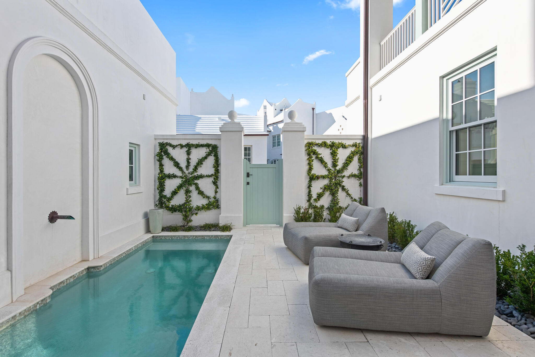 16 Smugglers Alley Inlet Beach, Unit BB6 Inlet Beach, FL 32461 - Photo 18 of 57 a living room with furniture and a floor to ceiling window