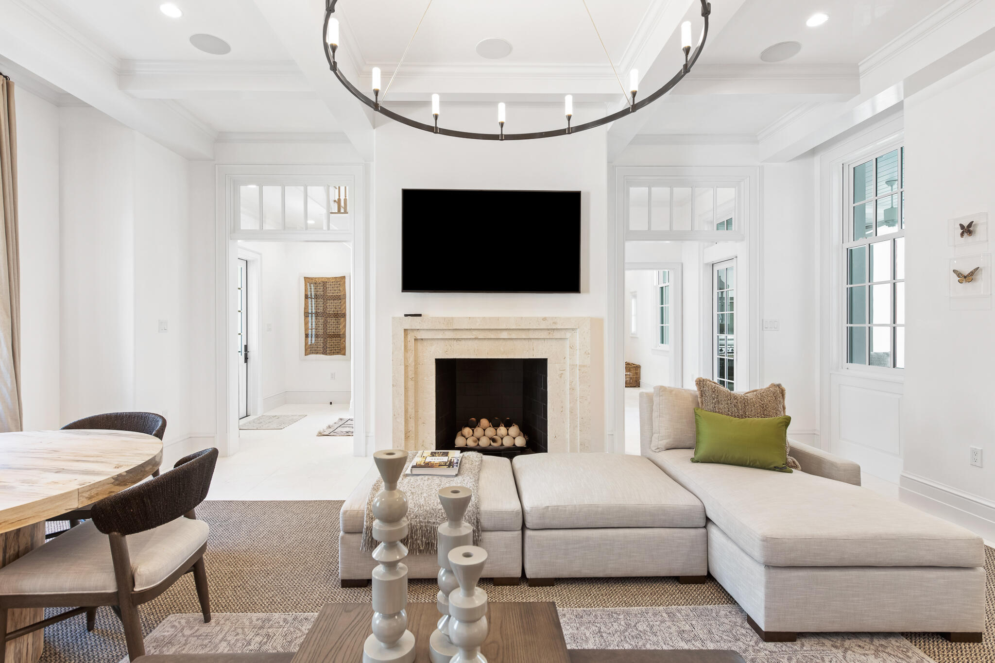 16 Smugglers Alley Inlet Beach, Unit BB6 Inlet Beach, FL 32461 - Photo 10 of 57 a living room with furniture a fireplace and a flat screen tv