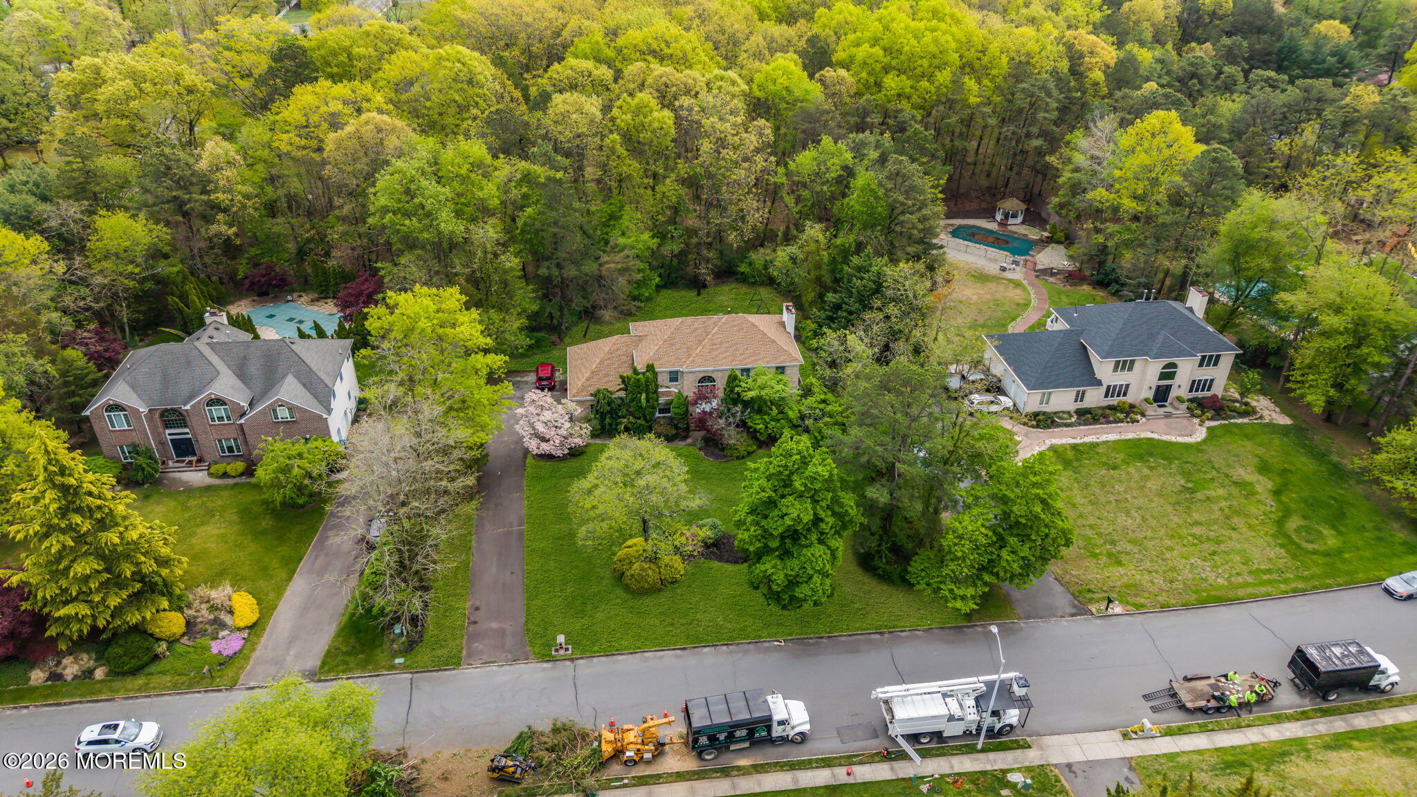 4 Quaker Hill Road Jackson, NJ 08527 - Photo 67 of 70 an aerial view of a house with a yard