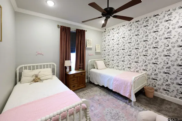 a view of hallway with furniture