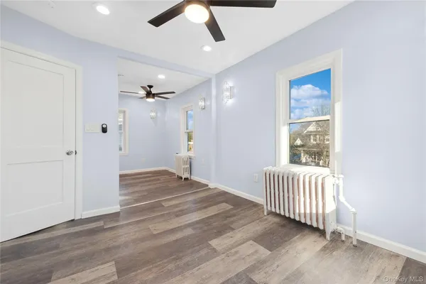 a view of an empty room and window