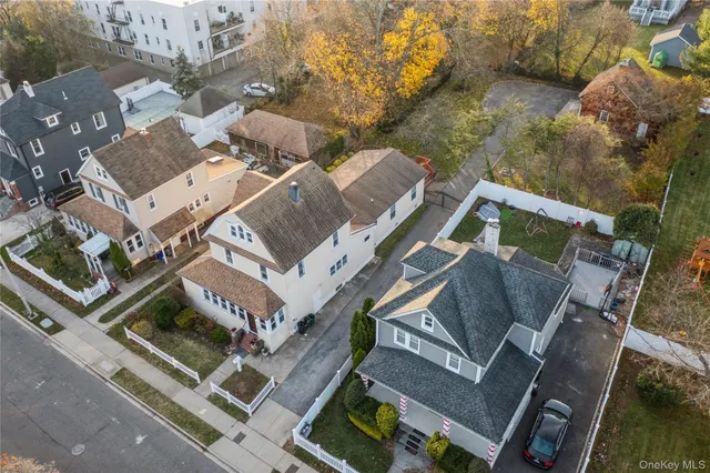 an aerial view of multiple house