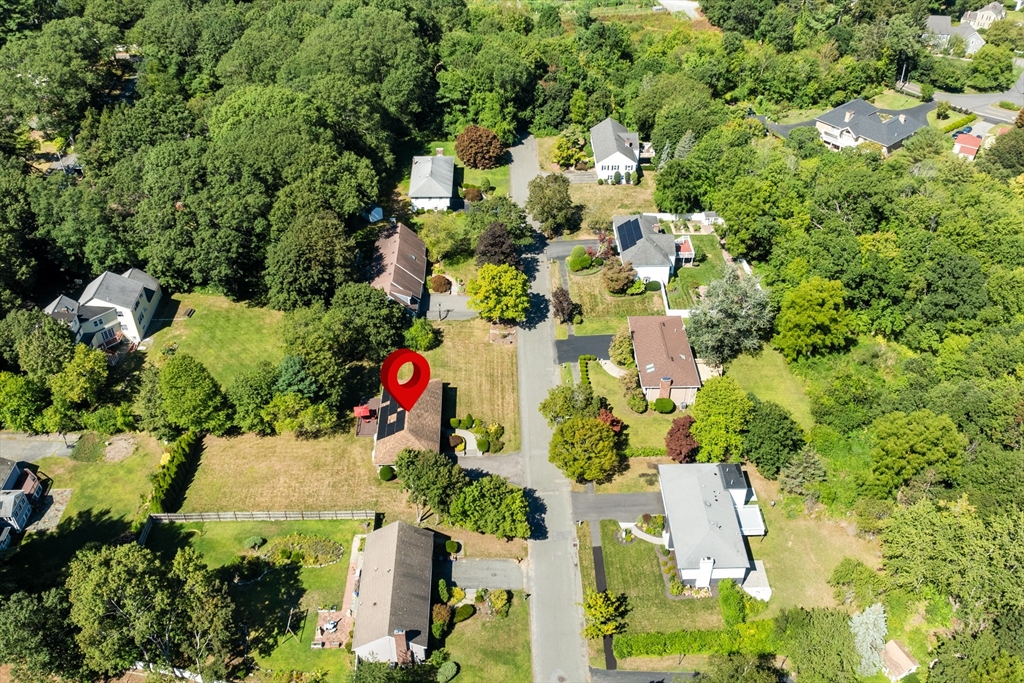10 Idylwilde Road Lexington, MA 02421 - Photo 9 of 42 an aerial view of a house with a yard and garden